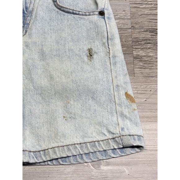 Vintage Levis 550 Boys Sz 5 Denim Jean Shorts Light Wash Relaxed Fit Distressed - Picture 3 of 13